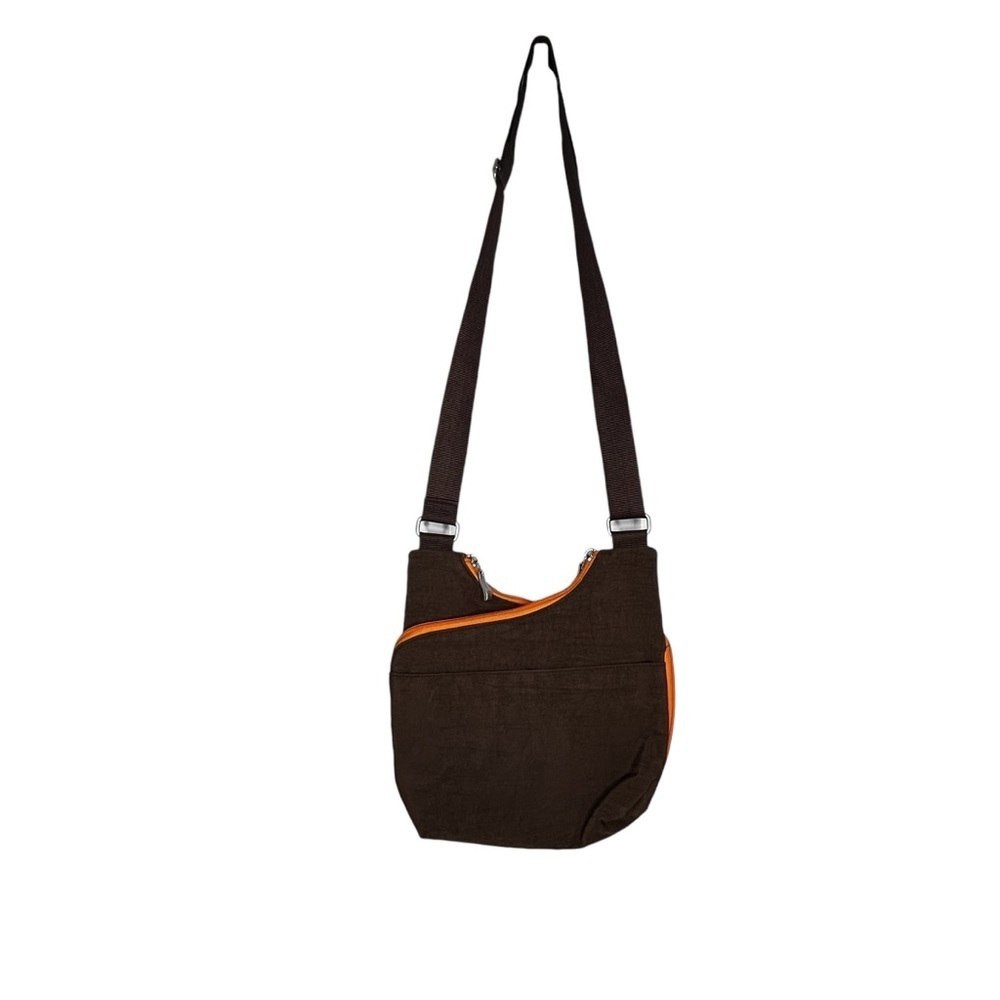 Baggallini Brown/Rust/Orange Color Block Multi-Po… - image 2